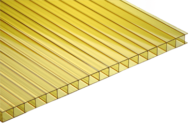 Поликарбонат 10 мм SOTEX Colour Желтый 2,1х6 м