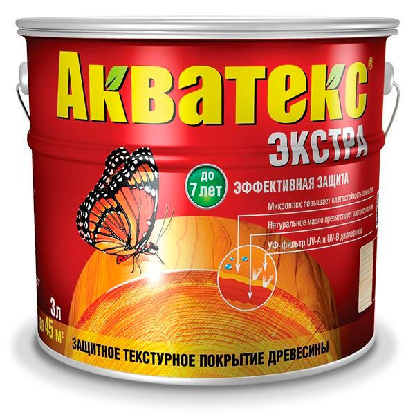 Состав защитно - текстурный Акватекс - ЭКСТРА белый 3 л Рогнеда