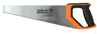 Ножовка по дереву Bohrer 400 мм сталь 65 Mn, каленные зубья, 2D заточка, шаг 7 TPI универсальная 44222400 