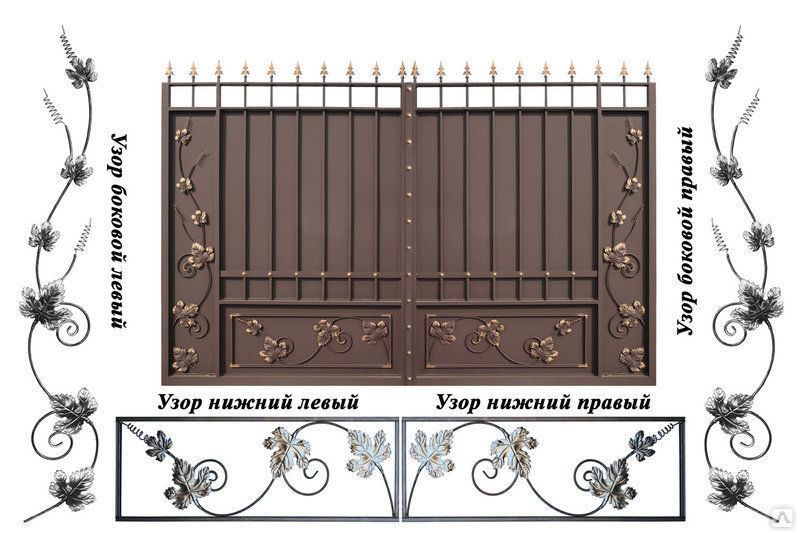Комплектующие для ворот и калиток – купить петли, замки, засовы, узоры - Юг-Ковка Ставрополь