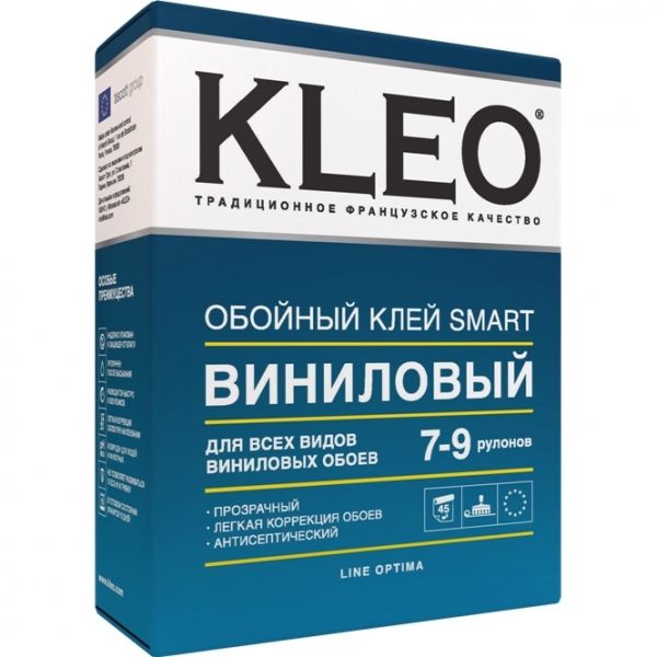 КЛЕЙ для обоев KLEO SMART 7-9 винил.(200гр/35-45м2) (20шт/кор)