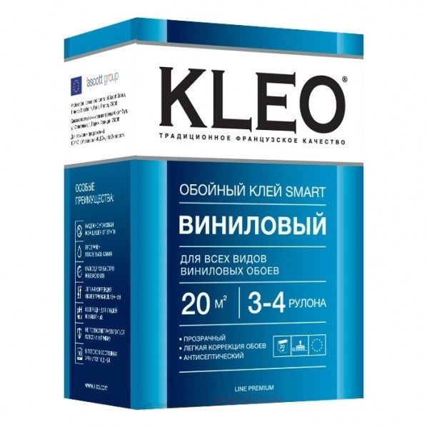 КЛЕЙ для обоев KLEO SMART 3-4 винил.(100гр/15-20м2) (20шт/кор)