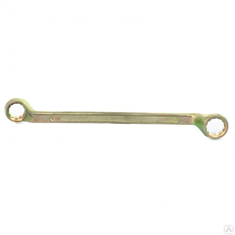 Ключ накидной, 17 х 19 мм, желтый цинк Сибртех СИБРТЕХ