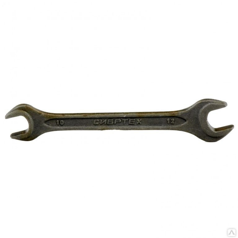 Ключ рожковый, 10 х 12 мм, CrV, фосфатированный, ГОСТ 2839 Сибртех СИБРТЕХ