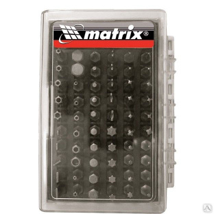 Набор бит с магнитным держателем, CrV, 61 шт. Matrix MATRIX 