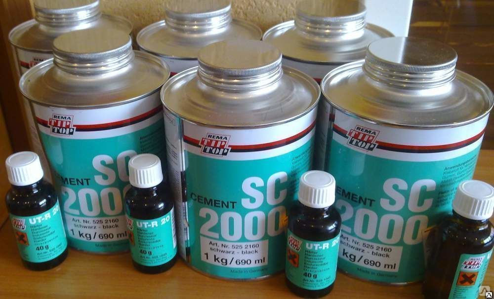 Клей для резинотканевых лент SC-2000 (Tip-top) 1кг+50г. 1