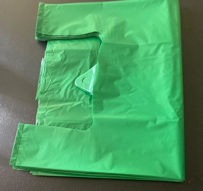 Пакет майка 35+20*55*30 МКМ зеленый