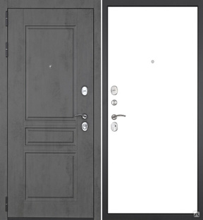 Входная металлическая дверь Гранит Лира, панель 003 Белый толщиной 6 мм.