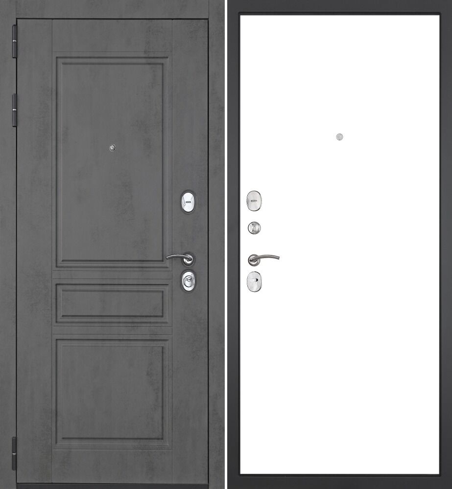 Входная дверь Гранит Лира с панелью 003 Белый 6 мм