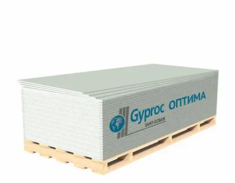 Лист гипсокартонный Gyproc Оптима стандартный 2500х1200х12,5 мм