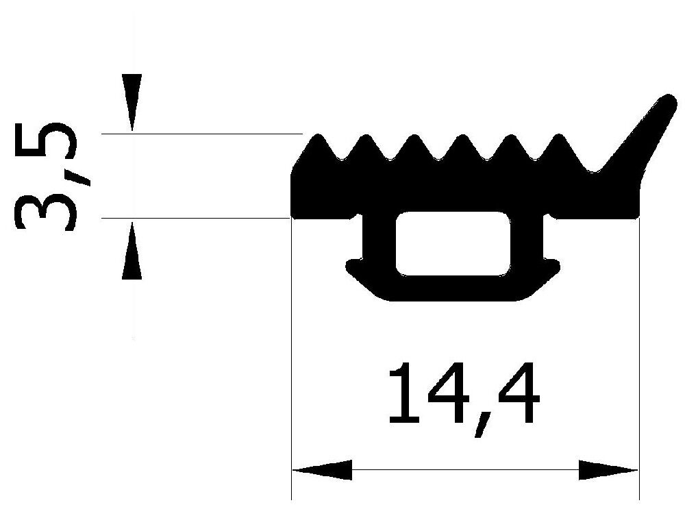 Термовставка 19 мм (24 стеклопакет) CR50.1102