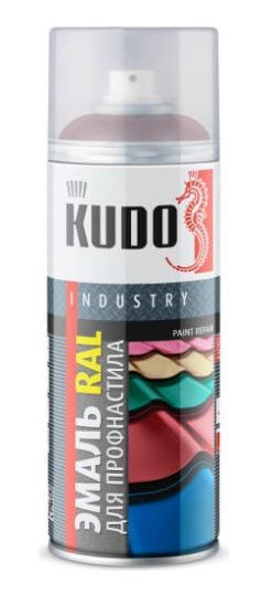 Краска-спрей для металлочерепицы KUDO RAL 3011 коричневый красный KU-03011R/6/