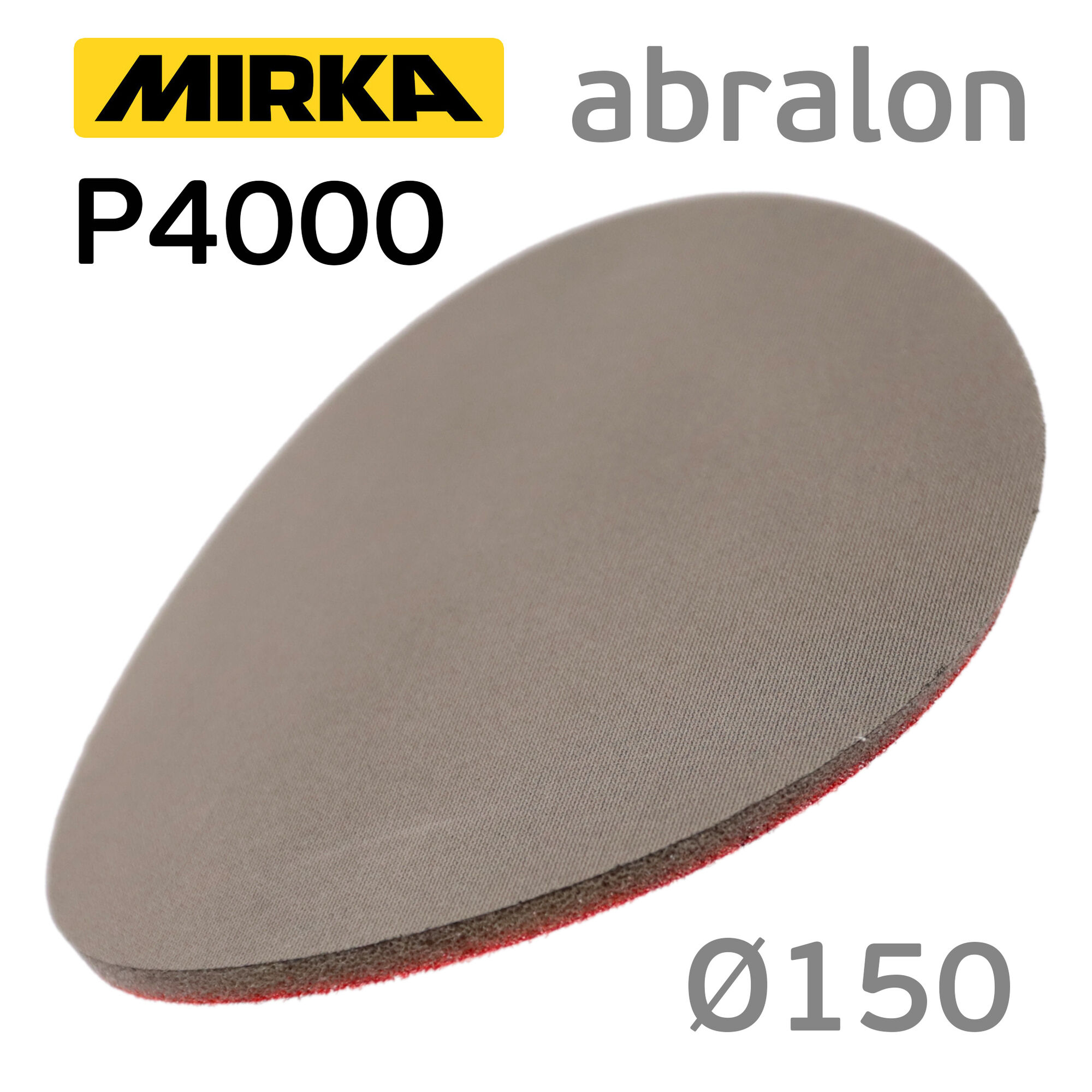 Круг Mirka Abralon Р4000 (150мм) абразив на поролоне, липучка, тканево-поролоновая основа
