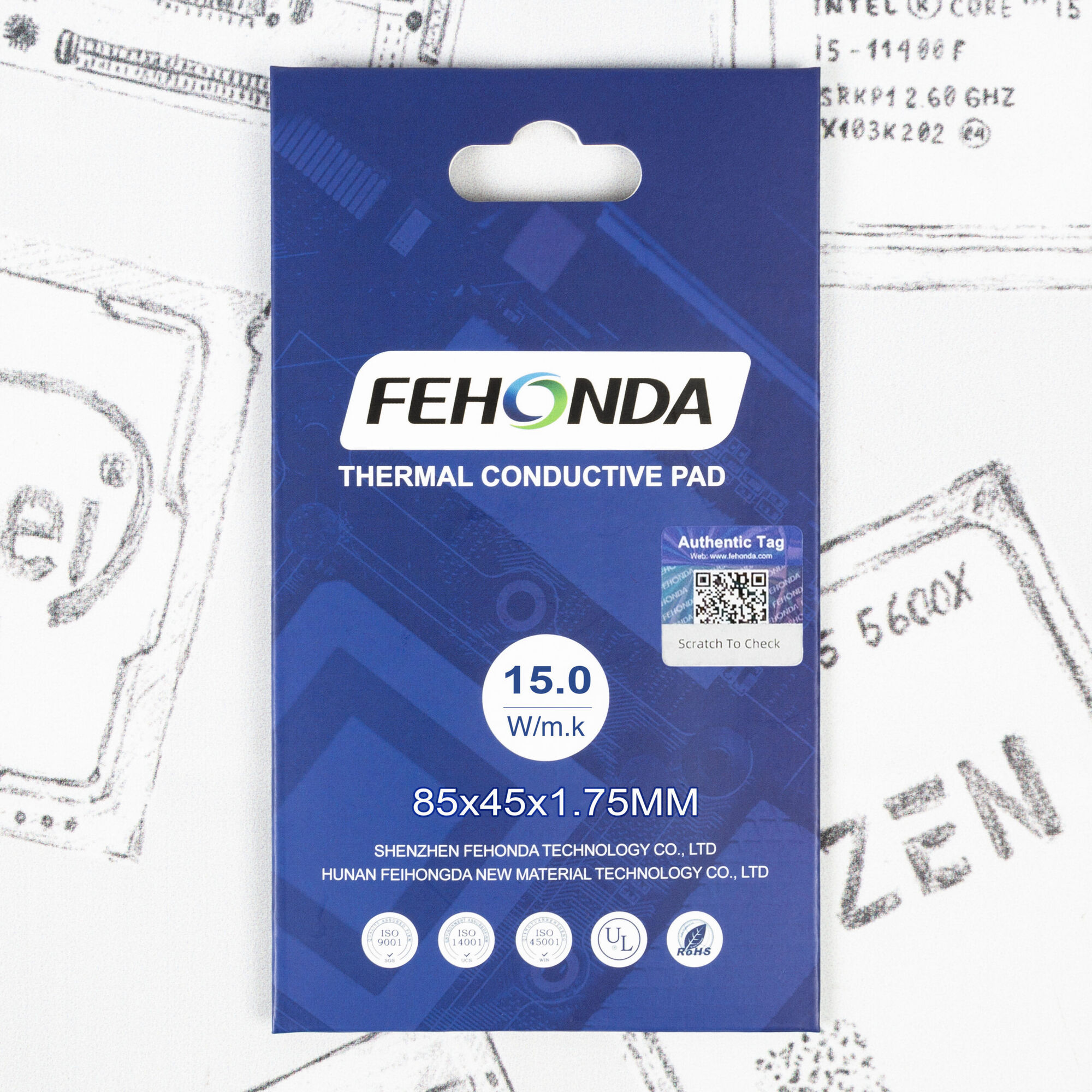 Термопрокладка Fehonda 85*45mm*1.75mm 15.0W/m-k