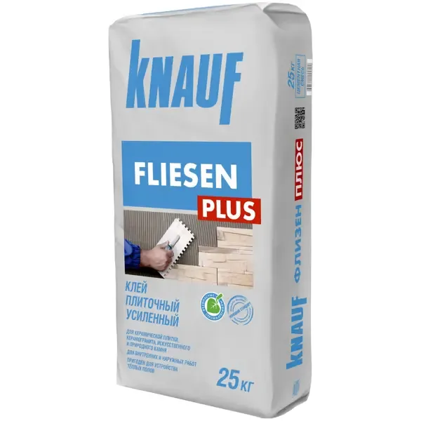 Клей для плитки Knauf Флизен Плюс усиленный 25 кг KNAUF Fliesen plus