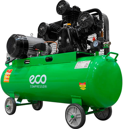 Компрессор Eco AE-1005-2, 580 л/мин, 8 атм, ременной масляный ресивер, 100 л, 380 В, 3.00 кВт AE-1005-2 580 л/мин 8 атм