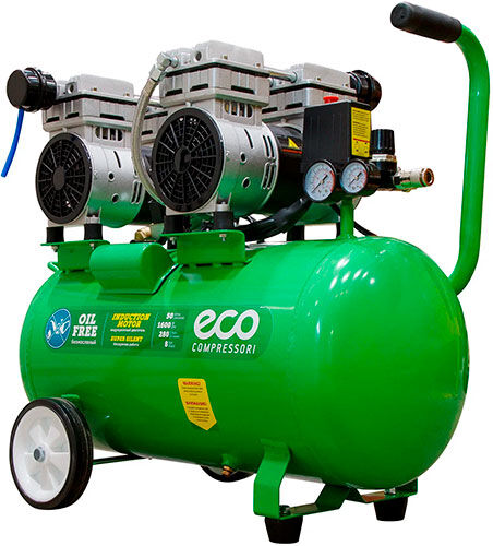Компрессор Eco AE-50-OF1, 280 л/мин, 8 атм, коаксиальный безмасляный ресивер, 50 л, 220 В, 16 кВт AE-50-OF1 280 л/мин 8
