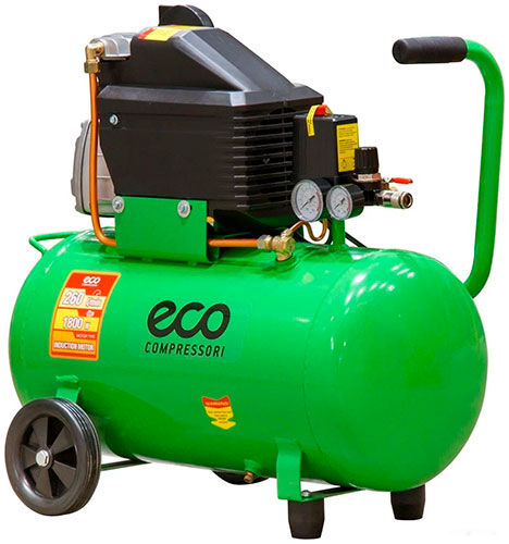 Компрессор Eco AE-501-4, 260 л/мин, 8 атм, коаксиальный масляный ресивер, 50 л, 220 В, 1.80 кВт AE-501-4 260 л/мин 8 атм