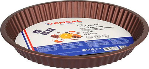Форма для песочного пирога Vensal VS2516 24х3 см, круглая VS2516 24х3 см круглая
