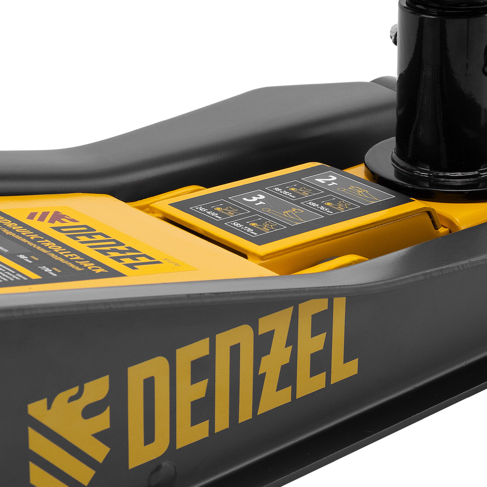 Профессиональный подкатной гидравлический домкрат Denzel 51270 17