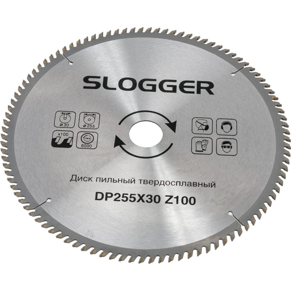 Твердосплавный диск пильный Slogger DP255х30 Z100