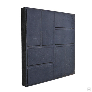 Тротуарная полимерпесчанная плитка для дорожек 33 х 33 х 3,5 Черный 