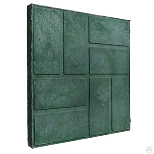 Террасная полимерпесчанная плитка для дорожек 33 х 33 х 2,5 Зеленый 