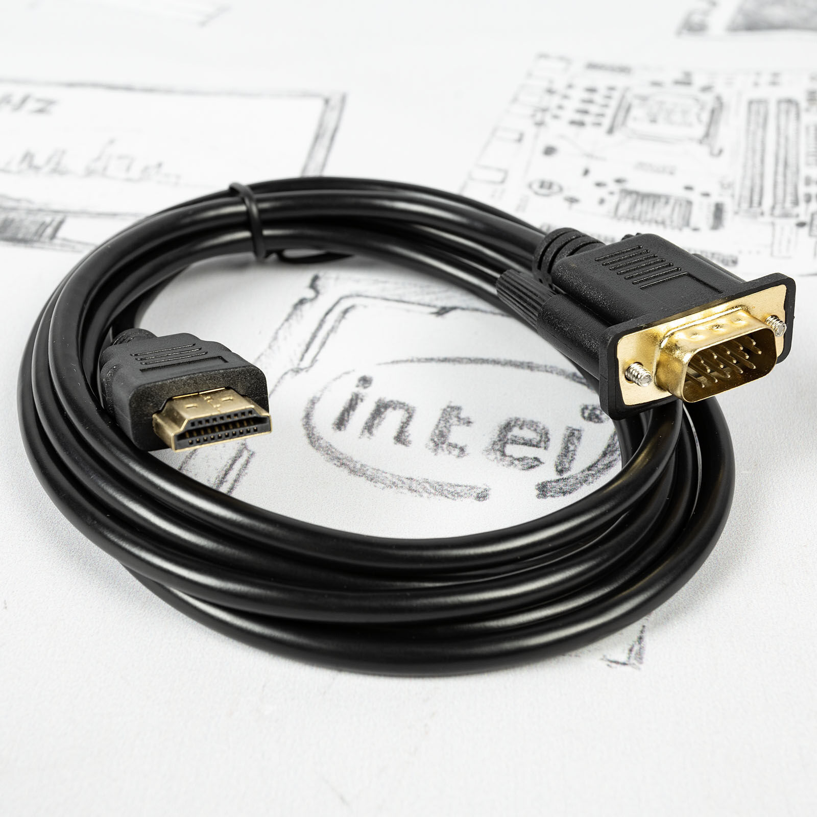 Переходник HDMI (M) - VGA (M) Exegate (EX284928RUS) Провода питания для ноутбуков