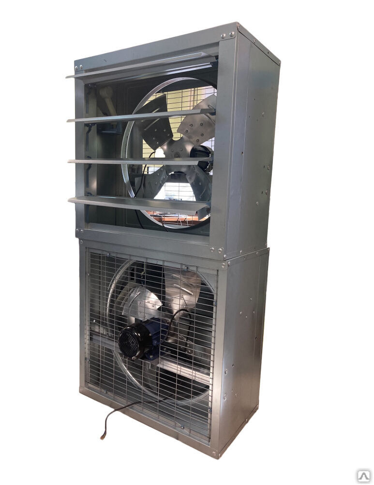 Вентилятор осевой торцевой 750-750 с жалюзи 0.37 кВт