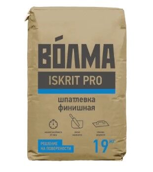 Шпатлевка ВОЛМА Искрит Про финишная на полимерной основе, 19 кг (60)