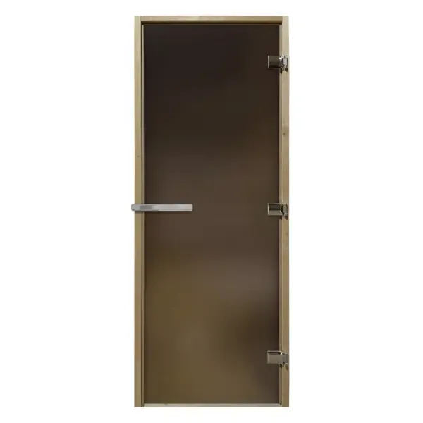 Дверь для сауны DoorWood бронза матовая люкс 190х70см