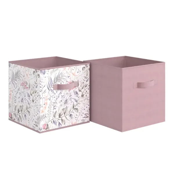 Набор коробок 2 шт Valiant Botanic Lilac 31x31x31 см 29.79 л нетканый материал цвет белый/розовый VALIANT BOTANIC LILAC