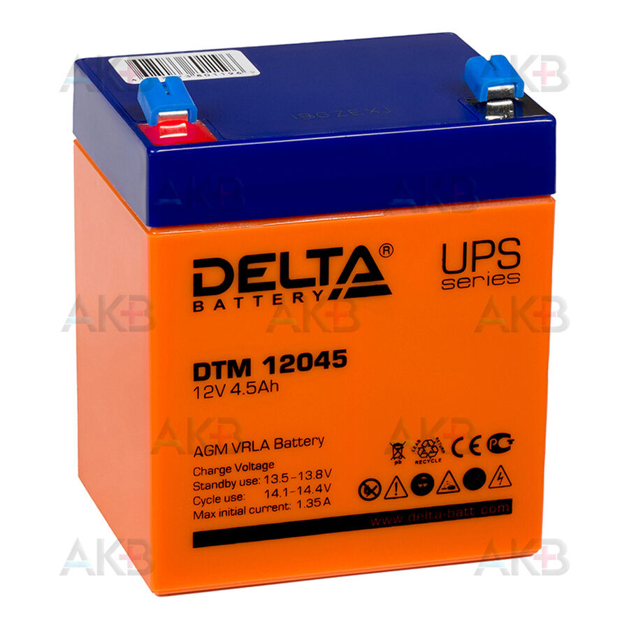 Аккумулятор Delta DTM 12045, 12V 4.5Ah (90х70х102)