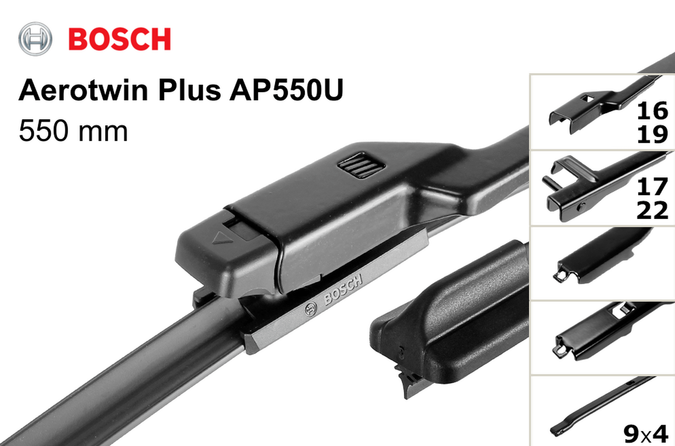 Щетка стеклоочистителя Bosch Aerotwin Plus AP550U 550мм/22 (беск.) 3397006949