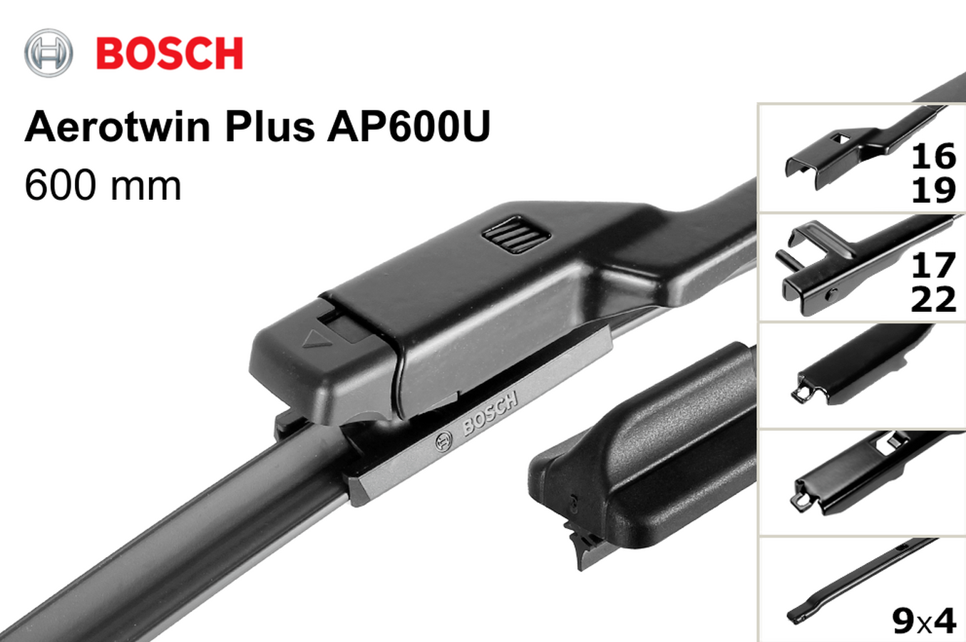 Щетка стеклоочистителя Bosch Aerotwin Plus AP600U 600мм/24 (беск.) 3397006951