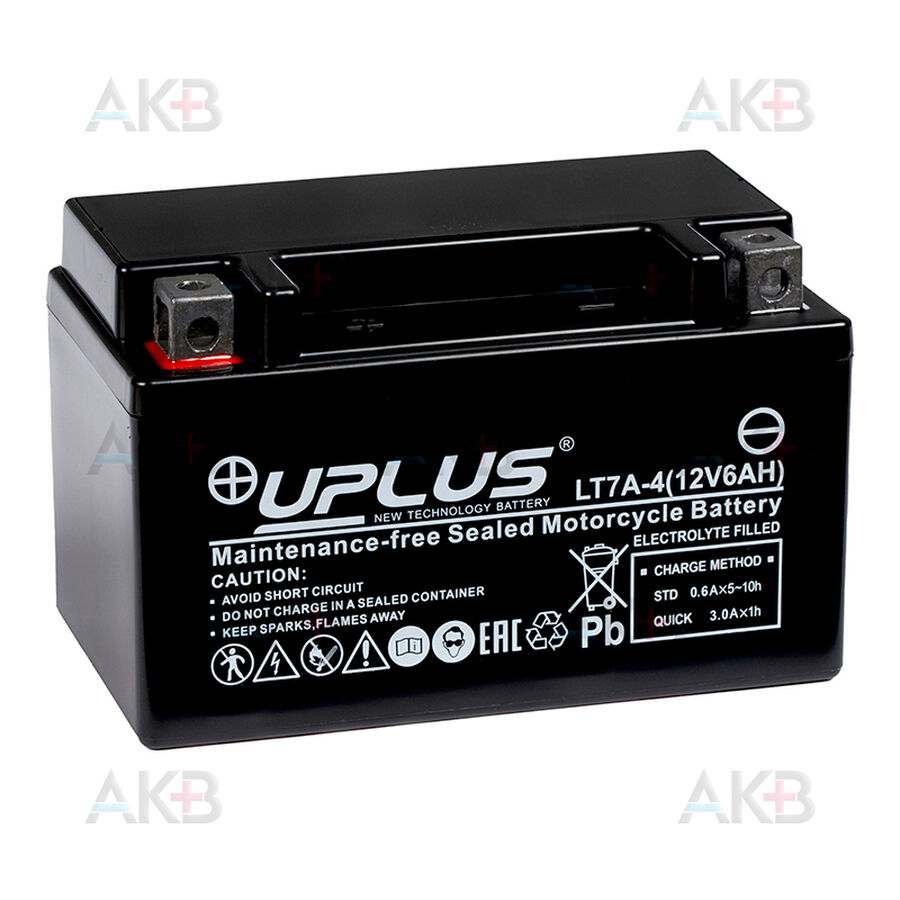 Аккумулятор Uplus LT7A-4 12V 6Ah 90А прям. пол. (150x87x93) Super Start AGM