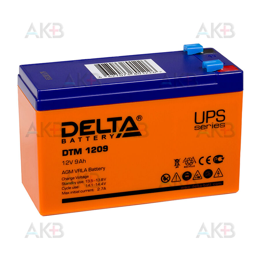 Аккумулятор Delta DTM 1209, 12V 9Ah (151x65x94)