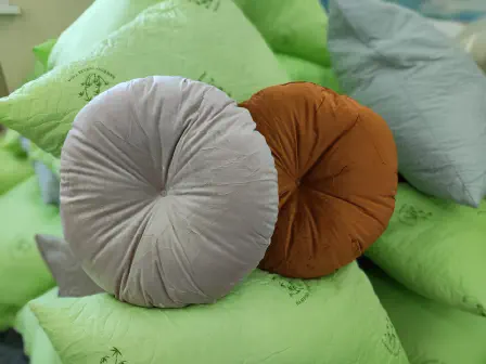 Подушка декоративная круглая велюр (полиэфирное волокно) 370 г