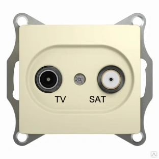 Розетка TV-SAT проходная 4DB Бежевый Systeme Electric Glossa 