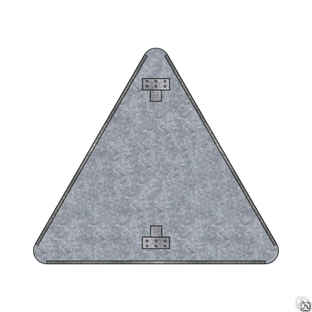 Основа знака треугольник 900х900х900 с Т-образным креплением 