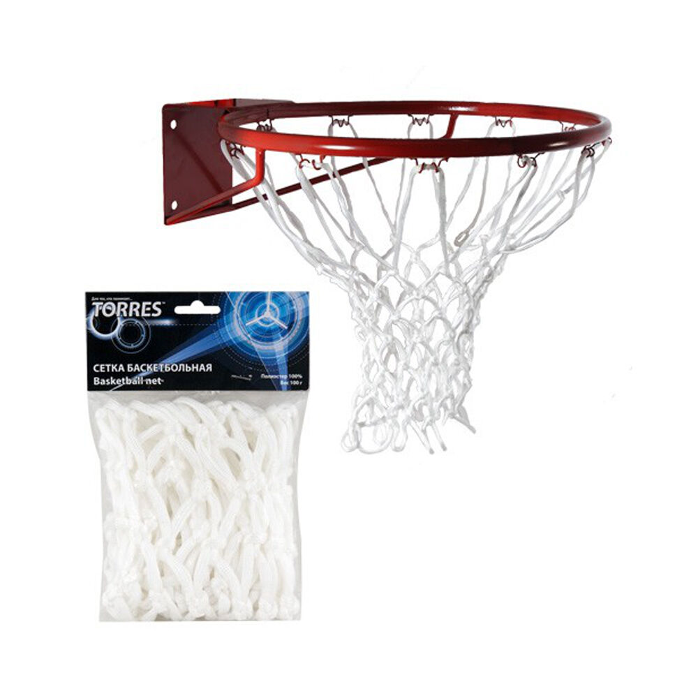 Сетка баскетбольная Torres, нить 6 мм, белая
