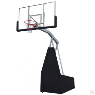 Баскетбольная мобильная стойка 180x105 cm стекло 