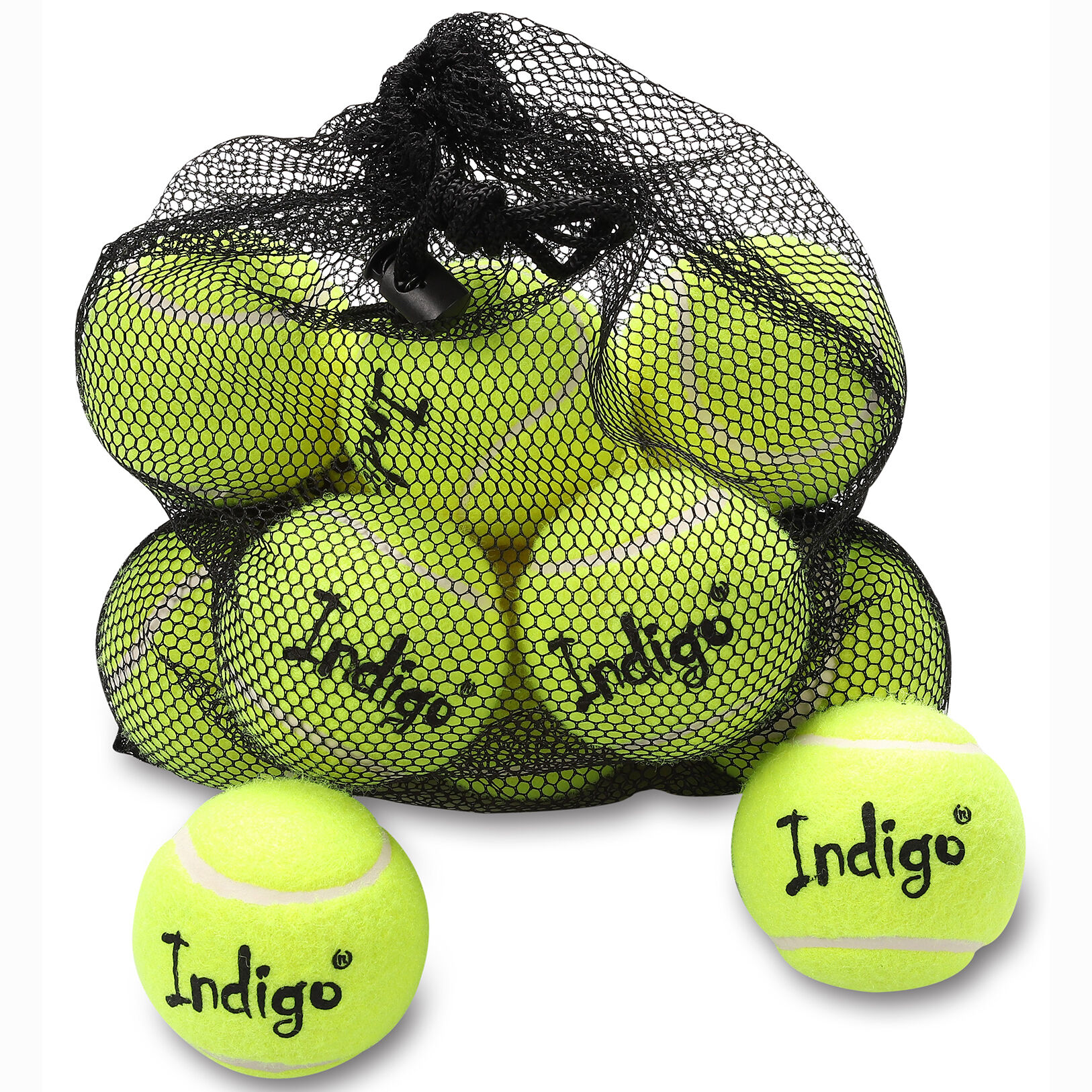 Мяч для большого тенниса Indigo (12 шт. в сетке) начальный уровень