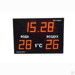 Часы-термометр СТ1.13-2t для бассейна 