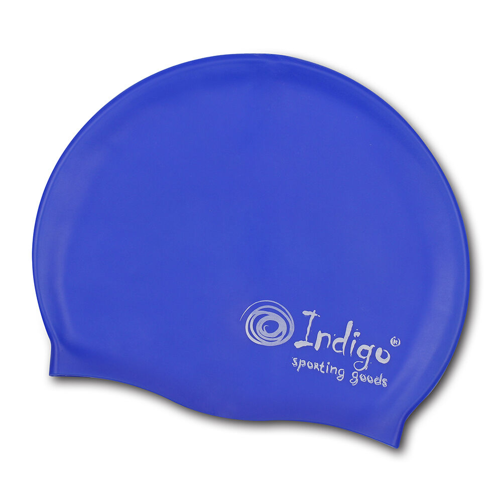 Шапочка для плавания силиконовая Indigo однотонная