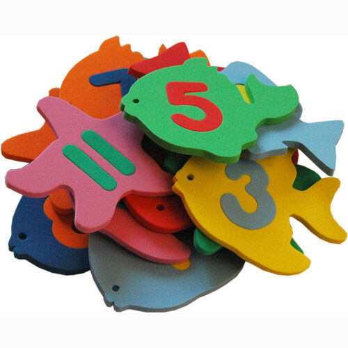 Плавающие игрушки-прилипалы Рыбки-цифры (набор)