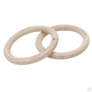Кольца гимнастические кроссфит деревянные (без строп) 24 см 