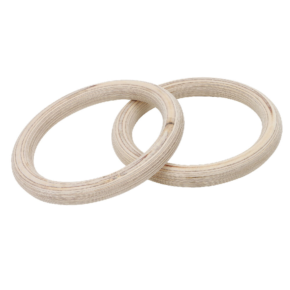Кольца гимнастические кроссфит деревянные (без строп) 24 см