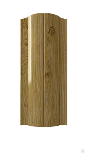 Штакетник 0,5х 131 мм, Premium, Полукруглый, светлое дерево 3D 