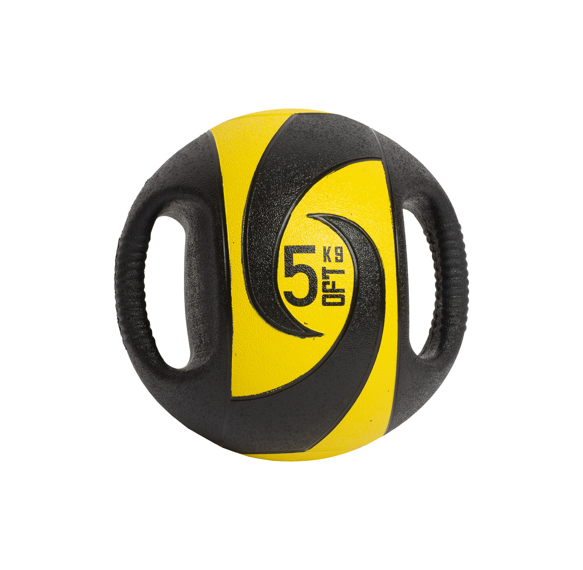 Мяч тренировочный (медицинбол) с хватами, 5 кг Original FitTools FT-DHMB-05 1